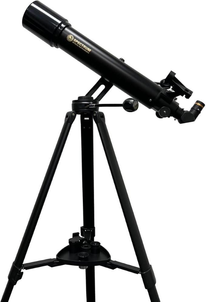 SpectrumOI TourStar Pro 90 AZ Telescope for Adults Astronomy Gifts Premium AZ Refractor Telescope 90mm 660mm Focal Lenght with Aspherical Eyepiece Phone Adapter