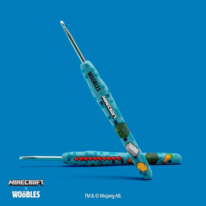 The Woobles Minecraft Crochet Kit – Beginner Crochet Kit for Adults & Kids, Easy Knitting Kit with Woobles Yarn, DIY Crafts, Crochet Animals, Minecraft Toys, Gift for Gamers & Crafters (Zombie)