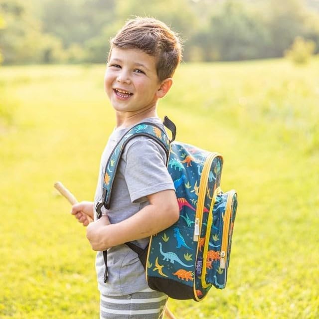 Wildkin 12-inch Kids Backpack – Padded, Adjustable, Ideal for Daycare & Travel - Jurassic Dinosaurs