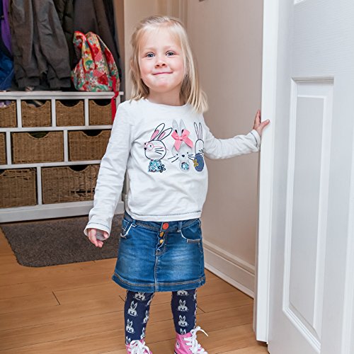 Cardea Child Safety Door Finger Pinch Guard Hinge Protector for The Front of The Door – White (Single Pack)