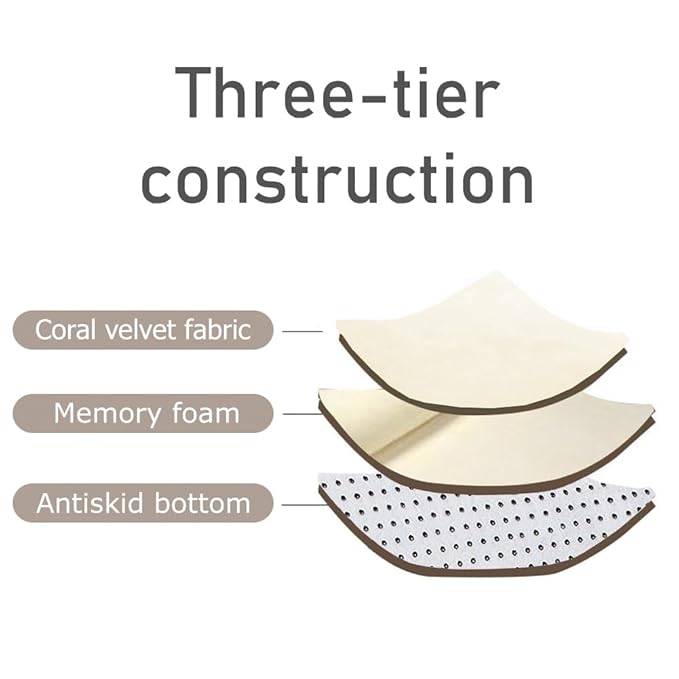 Loartee Coral Velvet Crawling Rugs & Play Mat (5'11"x6'7", Beige) for Toddler & Yoga