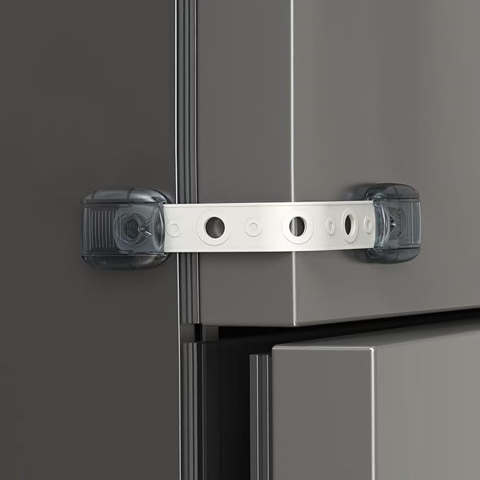 5 Pack Cabinet Locks Baby Proofing, Child Proof Cabinet Locks with Sticky Adhesive Pads, Child Locks for Cabinets and Drawers, RV Refrigerator, Oven Lock Child Safety Baby Cabinet Locks