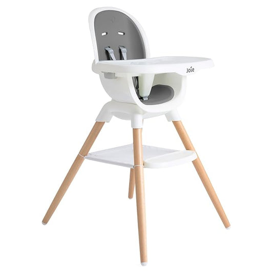 Joie Chai Multi-Mode Highchair - European Beech Wood, Convertible, 9+ Modes, Birth up to 60 lb. (Shadow)