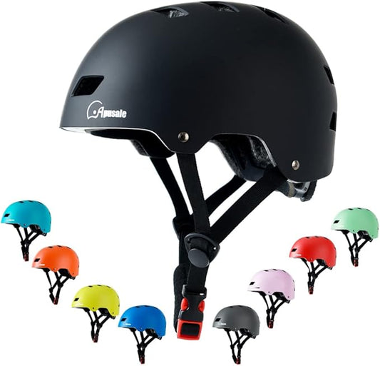 Bike Skateboard Helmet, Adjustable and Multi-Sport for Skate Scooter, 3 Sizes for Adult Youth Kids Toddler