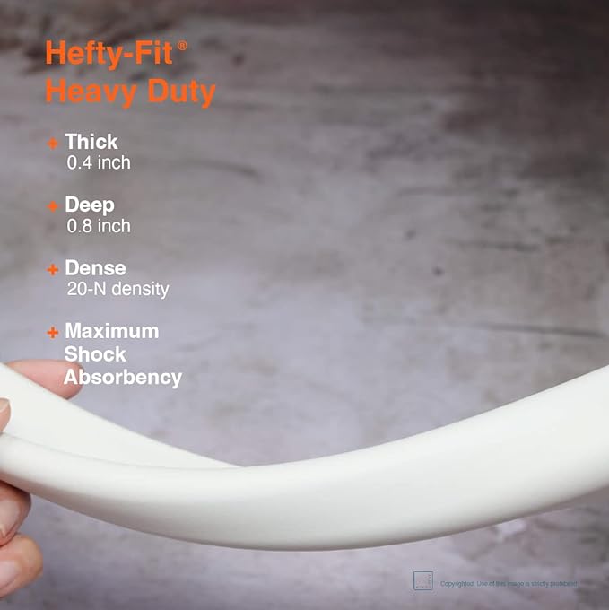 Roving Cove HeftyFit Edge Protector for Baby Proofing (9ft Large Edge Only), Heavy-Duty Soft Furniture Edge Bumper Guards, Desk Edge Cushion, Wall Corner Covers, 3M Adhesive, Oyster White (Off White)