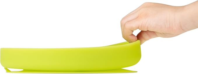 Olababy 100% Silicone Suction Plate | Toddler Plates with Suction | Divided Plates for Kids | Self Feeding Baby Essentials | Baby Registry Must Haves | Microwave Dinner Plates (Blueberry)