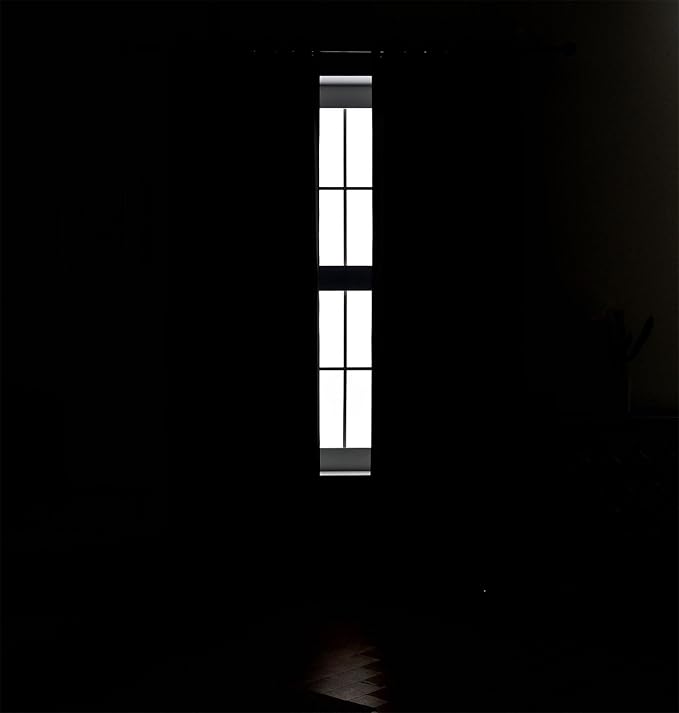 MIUCO Room Darkening Texture Thermal Insulated Blackout Curtains for Bedroom 1 Pair 52x63 Inch Black