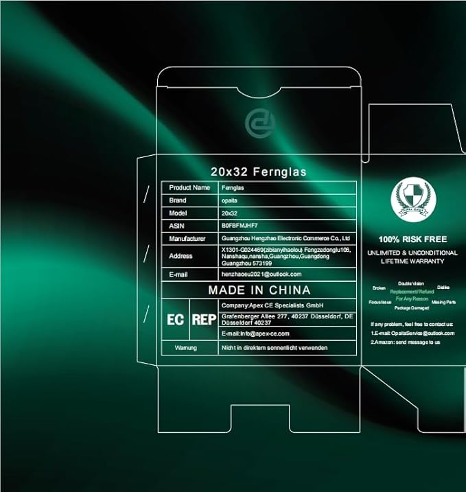 Compact Binoculars for Adults High Powered - OPAITA 20x32 Small Binoculars for Adults Kids with Low Light Vision for Hunting Cruise Ship Travel Concert Hiking Orange