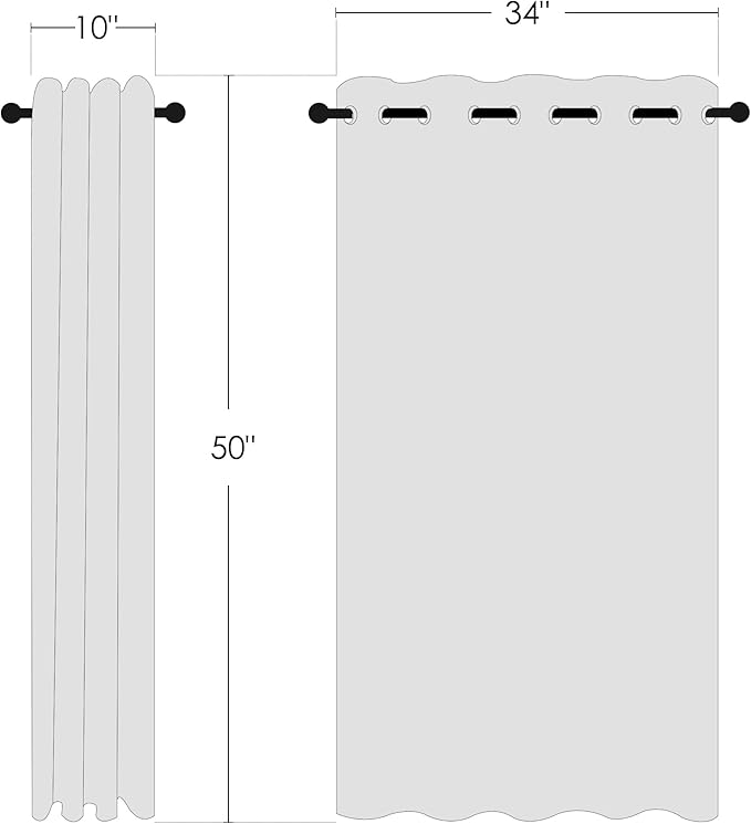 NICETOWN Bedroom Blackout Curtains and Drapes - Window Treatment Thermal Insulated Solid Grommet Blackout Draperies for Kitchen/Cafe (Biscotti Beige, Set of 2, 34 by 50 Inch)