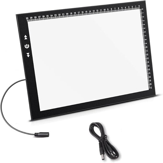 HSK A4 LED Light Box Light Pad Lock/Unlock Modes Touch Dimmer Button Dimmer 5 Level Brightness Led 7000 Lux for Tatoo,Trace, Drawing,Animation, Sketching,Diamond Painting