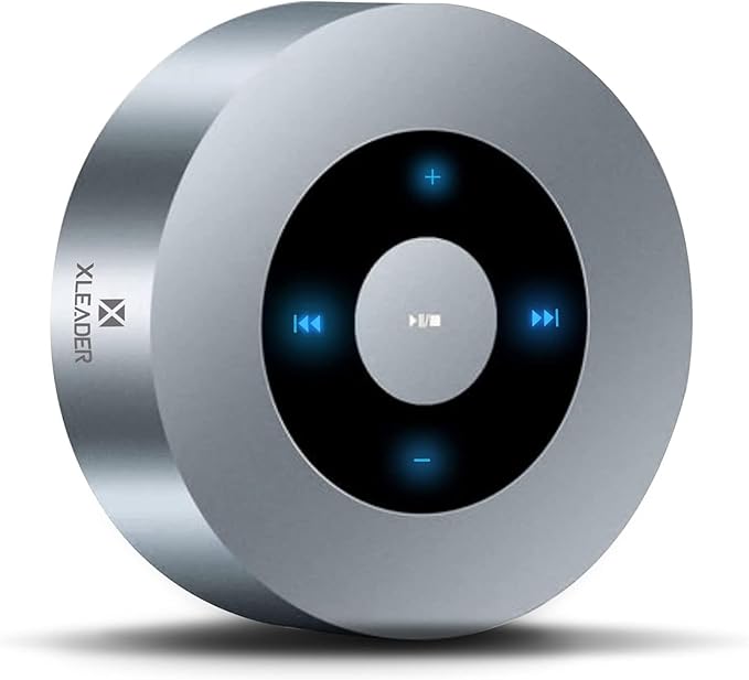 XLEADER Mini Bluetooth Speaker (Gift Box Packed) Portable Speakers Bluetooth Wireless with Micro SD Card Slot, Mic, Aux Input, Touch Screen, 12H Playtime, Small Speaker for Laptop Office Yoga,Silver