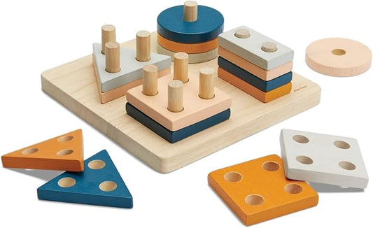 PlanToys - PT5476 Geometric imperilaments tendresse - Wood