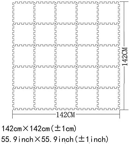 YIMINYUER® 25 Tiles (30cm×30cm×1cm Each Tile) Baby Soft Puzzle Play Mats, Kids Thick EVA Foam Floor, Toddlers & Children's Soft Interlocking Mat R08R12G301025