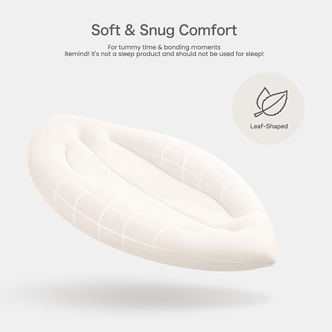 Baby Lounger for Newborn: Skin-Friendly & Breathable for 0-12 Months Infant Tummy Time Playtime & Diaper Changes - Portable & Lightweight Cushion for New Parents