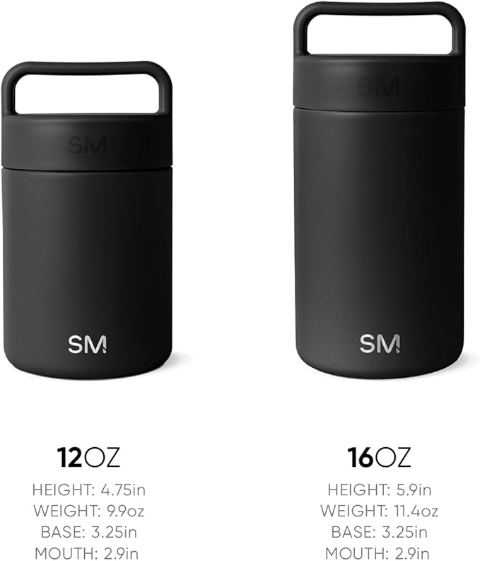 Simple Modern Food Jar for Hot Food | Reusable Stainless Steel Vacuum Insulated Leak Proof Lunch Storage for Smoothie Bowl, Soup, Oatmeal | Provision Collection | 12oz | Cream Terrazzo