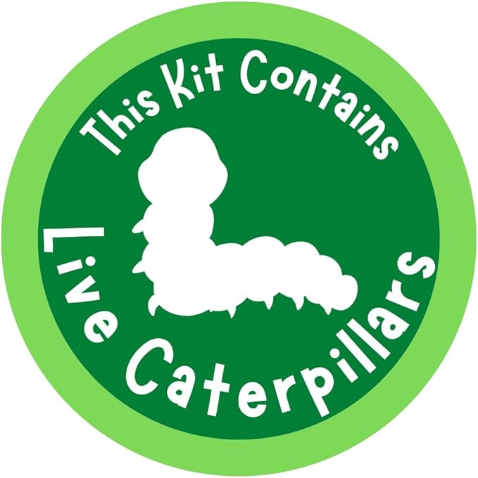 Insect Lore Butterfly Garden Kit – 10 Live Caterpillars, Habitat, STEM Journal, 2 Chrys-a-lid Holding Logs & Feeder – Grow & Release Painted Lady Butterflies – Educational Science Toy