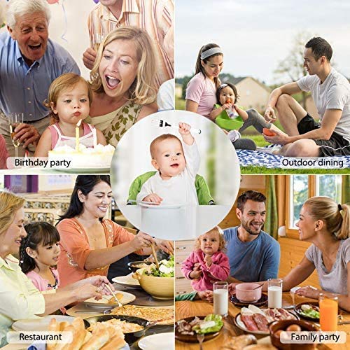 Booster Seat for Dining Table: Portable Toddler Booster Chair with Safety Buckle and Height Adjustable, Foldable Baby Feeding Chair, Kids High Chair Booster Seat for Kitchen Home Travel - Green