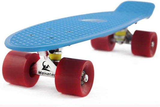 Skateboards Complete 22 Inch Mini Cruiser Retro Skateboard for Kids Boys Youths Beginners