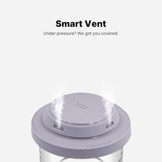 Comotomo 'Smart Vent' Food Container, Gray, Set of 3