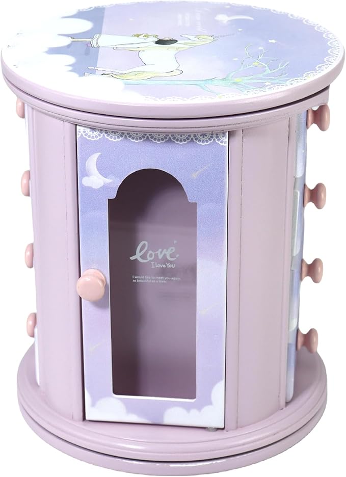 Purple Unicorn Jewelry Box for Girls - Kids Organizer and Little Girl Gift