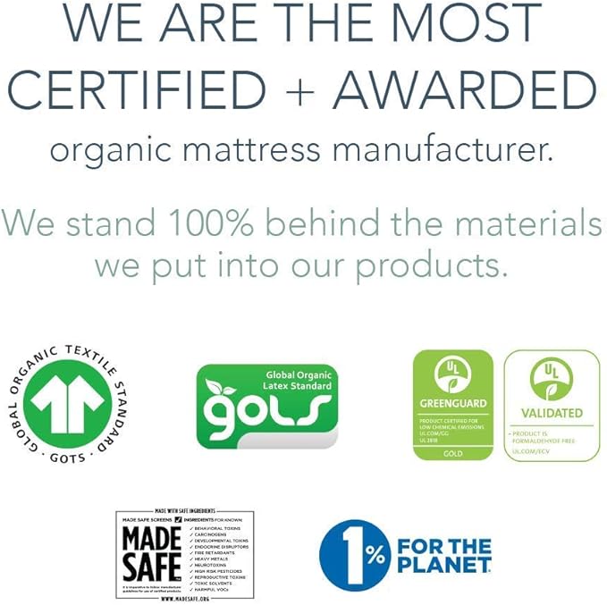 Naturepedic Organic Crib Mattress - 2-Stage 144 Coil Infant & Toddler Mattress with Protector Pad - Waterproof, Breathable & Non-Toxic for Baby and Toddler Bed