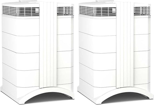 IQAir HealthPro Compact XE Air Purifier - 2-Pack - Compact HyperHEPA Fration for Rooms up to 2480 sq ft - Allergens, Smoke, Dust, Mold, Pet Dander, Swiss Made, WiFi Enabled