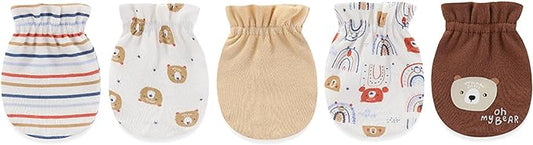 Unisex Baby Cotton Scratch Mittens For Newborn Baby Boys Girls Mittens Accessory 0-6 Months