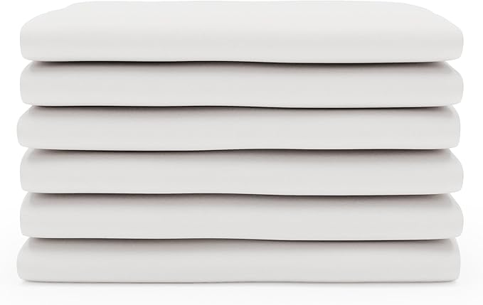 Foundations Boutique Folding Hotel Crib and Sheet Bundle - Includes Wooden Mini Crib with 3" Foam Mattress (Gray) and 6-Pack White Fitted Compact Sheets