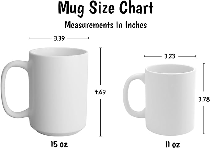 Personalized Mug for Kids - Dogs - Custom Name/Text, Ceramic Hot Chocolate/Cocoa/Coffee Cup for Boys/Girls, Birthday/Christmas/Holiday Gift - 15 oz, White Handle