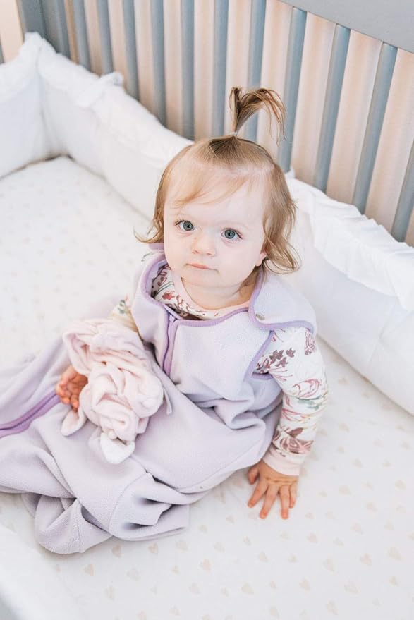 baby deedee Sleep nest Fleece Baby Sleeping Bag, Lavender, Medium (6-18 Months)