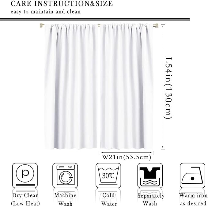 Dinosaur Curtains for Kids Boys Girls Home Decor Childish Cute Dino Animals Print Pattern Rod Pocket Blackout Window Drapes for Nursery Baby Bedroom Playroom W21xL54in 2 Panels