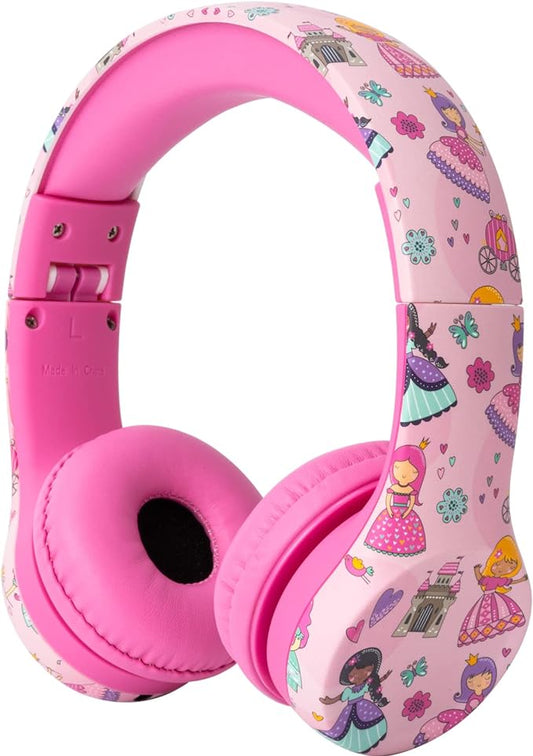 Snug Play+ Kids Headphones – Volume Limited 93dB for Safe Listening – Foldable, Durable Headphones for Toddlers, Boys & Girls – Tangle-Free Cord – Ideal for Travel, School, Tablets - Princess