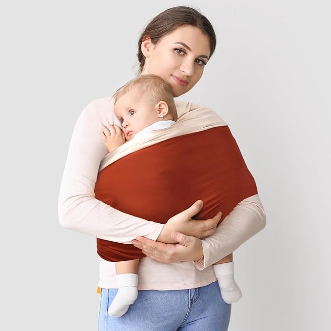TKKOK Baby Wrap Carrier, Unisex Baby Carrier, Lightweight & Ultra Soft, Easy to Wear Baby Wrap, Perfect for Newborn Toddlers