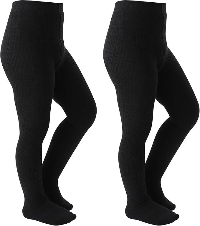 Girls Tights Seamless Toddler Stockings Tights Soft Cotton Cable Knit Baby Girl Tights Leggings 4-12 Years