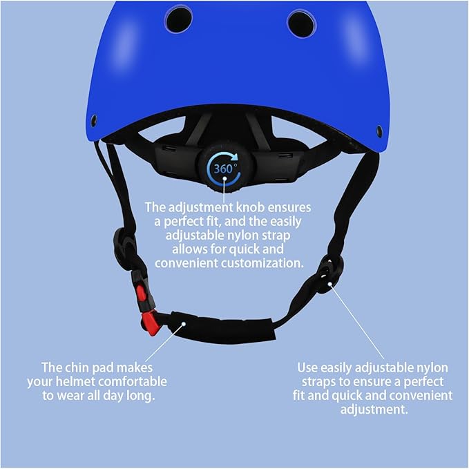 Color Gradient Adjustable Kids' Helmet with Knee & Elbow Pads Set | Multi-Sport Safety Gear for Boys & Girls Ages 5-14 | Skateboarding, Scooters, Roller & Inline Skating, Longboarding