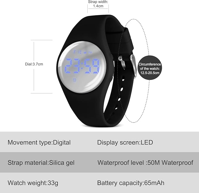 Kids Watches for Girls Boys Digital Sport Watch with Step Counter Pedometer Vibration Alarm Clock, No App Waterproof Fitness Tracker Kids Watch Boys Girls Teens Students Ages 5-16