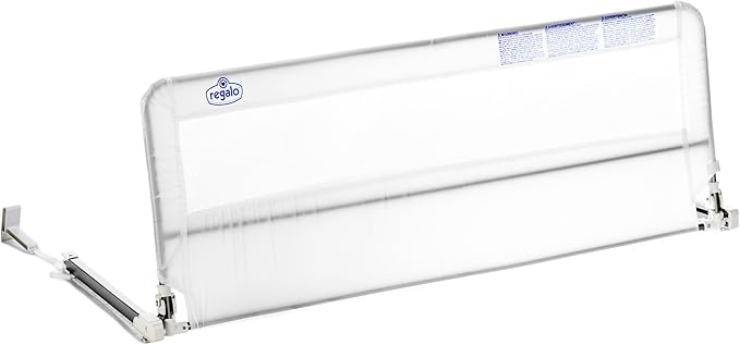 Regalo Hideaway 54-Inch Extra Long Bed Rail Guard, with Reinforced Anchor Safety System, 54” L x 20” H, For ages 2 - 5 years