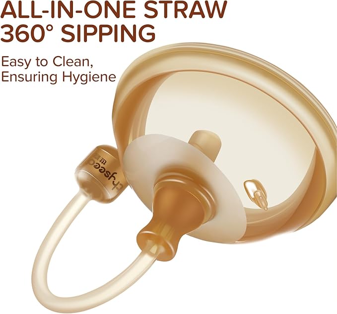 thyseed Infant Straw Cups Soft Spout Replacement 6M+ 2 Pack