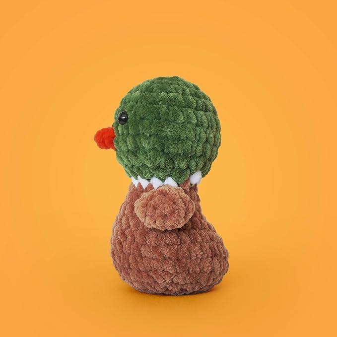 THE GOOKIE Amigurumi Crochet Kit for Beginners – DIY Crochet Kit with Yarn, Hook, Eyes & Stuffing – Easy Starter Set with Video Tutorials – Cute Plush Toy Craft Gift for Kids, Teens & Adults (Duck)