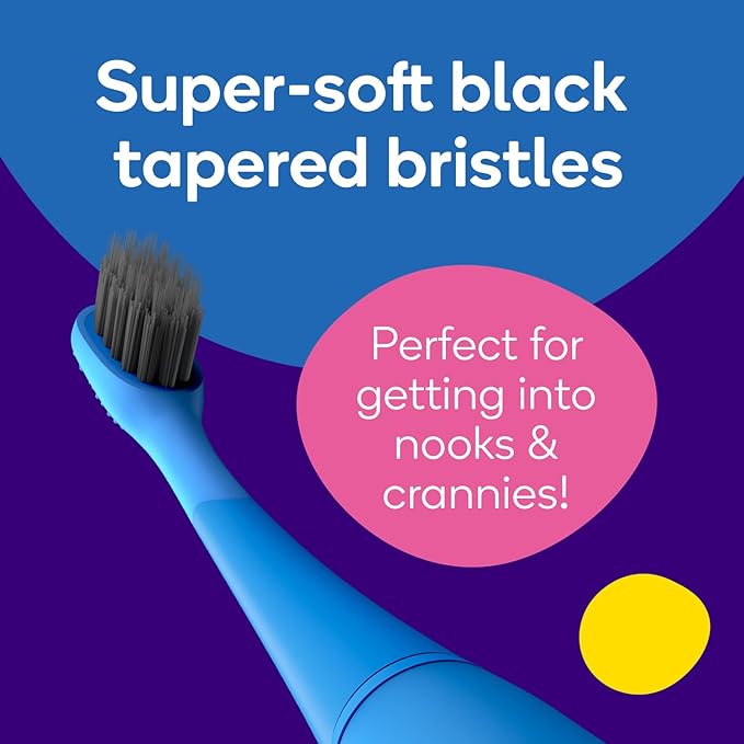 Burst Kids & Toddlers Electric Toothbrush (Blue) | Soft Bristles | Two Minute Timer | Rechargeable Battery | Easy-Grip Silicone Handle | 2 Modes for Healthy Smiles | Ages 3+