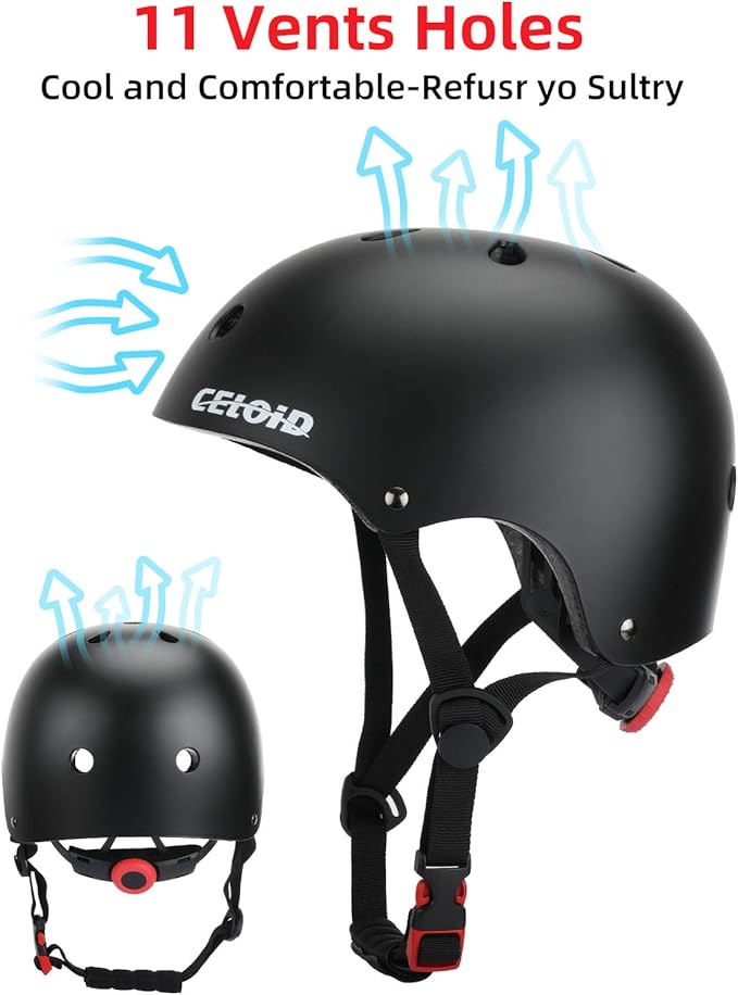 Kids Bike Helmet,Toddler Skateboard Helmets for Ages 2-3-5-8-14 Years Boys Girls，Adjustable Multi-Sport Bicycle Skateboarding Football Roller Skating Scooter Rollerblade Balance Bike Helmet