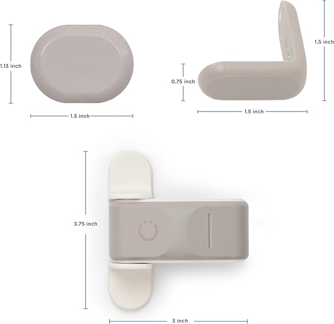 Ubbi Safety Bundle, Safeguarding and Baby Proofing Set, Includes 36 Outlet Covers, 16 Table Corner Protectors and 2 Pinch Guards, Child Safety Kit, Taupe