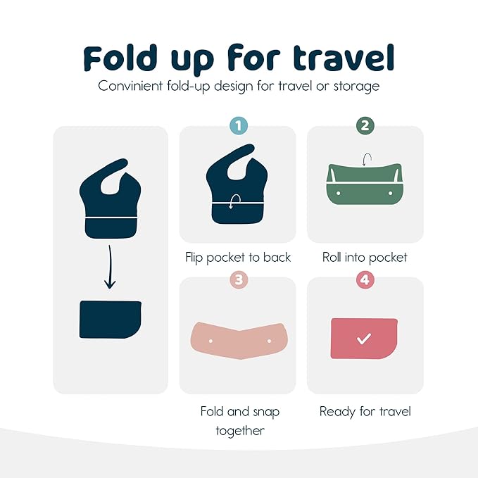 Tiny Twinkle Mess-Proof Baby Bib - Waterproof Bib for Baby Girl - Machine Washable - Adjustable Closure - PVC, BPA, & Phthalate Free - Great for Travel - Baby Food Bibs (3 Pack, Boho Set)