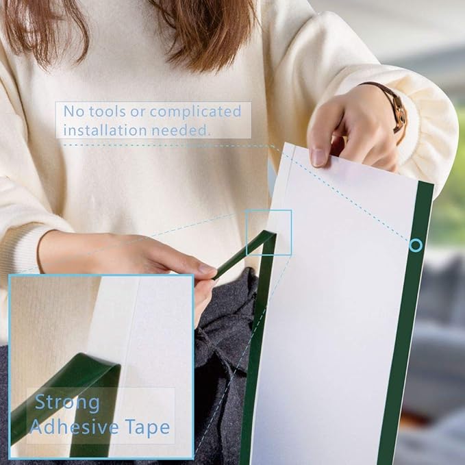 AILUOQI 4 Pack Door Jam Shield Finger Pinch Guard for Baby Proofing, Kids, Hinge Cover Pinch Guard for 90 & 180 Degree Doors Frame & Baby Gate. 47.2" H, 6.7" W