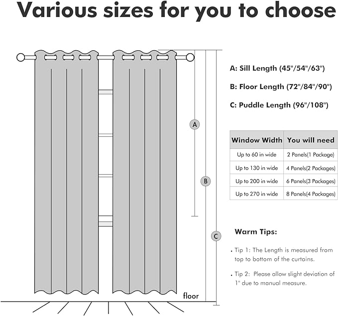 MIULEE Linen Textured Curtains Solid 100% Blackout for Bedroom Thermal Insulated Heathered White Grommet Room Darkening Curtains & Drapes Luxury Decor for Living Room Nursery 52 x 72 Inch (2 Panels)