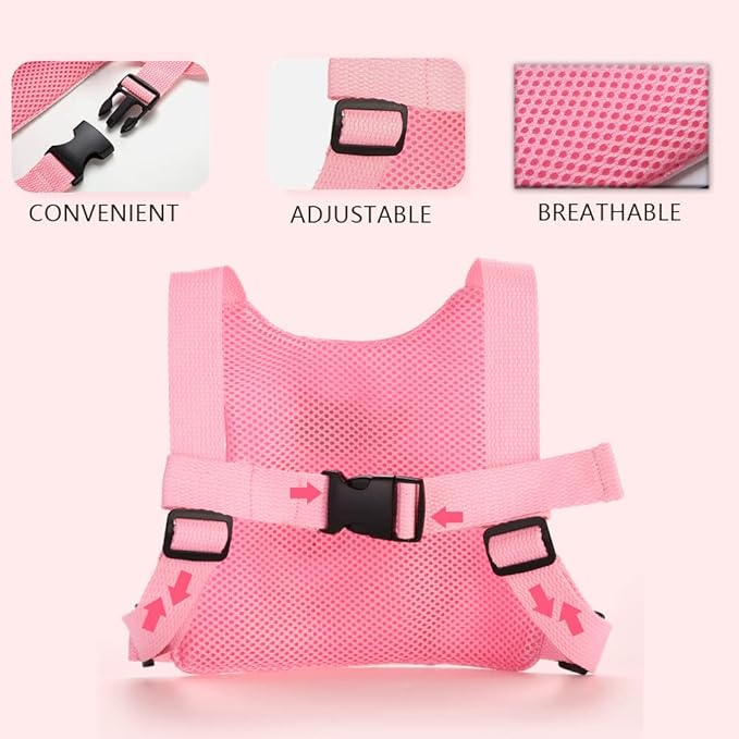 Toddlers Leash + Anti Lost Wrist Link Child Kids Safety Harness Kids Walking Wristband Assistant Strap Belt for Girl Pink Christmas Gift (PINK2)