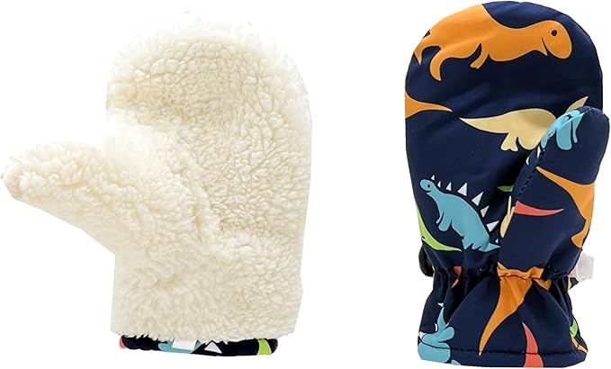 Toddler Gloves Kids Mittens Winter Warm Lined Fleece Gloves Waterproof Snow Baby Mitten for Boys Girls