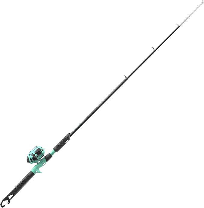 Zebco Rambler Fishing Reel and Rod Combo, Durable Fiberglass Rod with Built-in Carabiner, Patented No-Tangle Reel, Pre-Spooled with 8-Pound Zebco Fishing Line