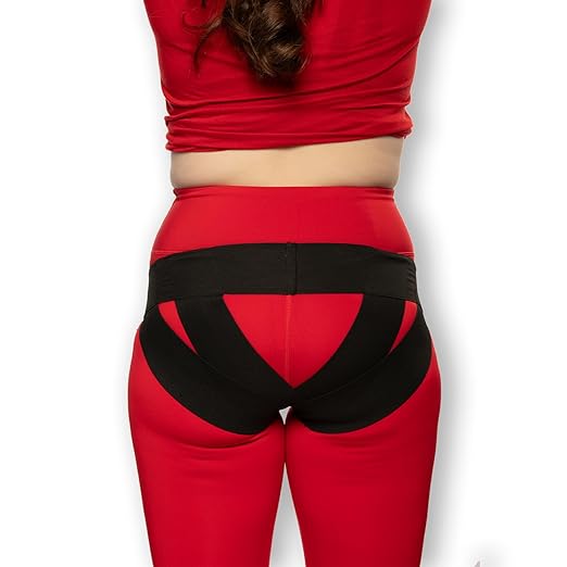 Women's Pelvic Support Belt ― Uterus Girdle for Prolapsed Bladder | Postpartum Recovery | Pain Relief | Low Waist - BLACK - XXL