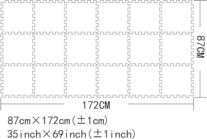 MQIAOHAM® 18 Pieces Puzzle Play Mats, Soft Baby Play Mat, Kids Interlocking Foam Floor Tiles, Toddlers Carpet Playmats G301018-102106110